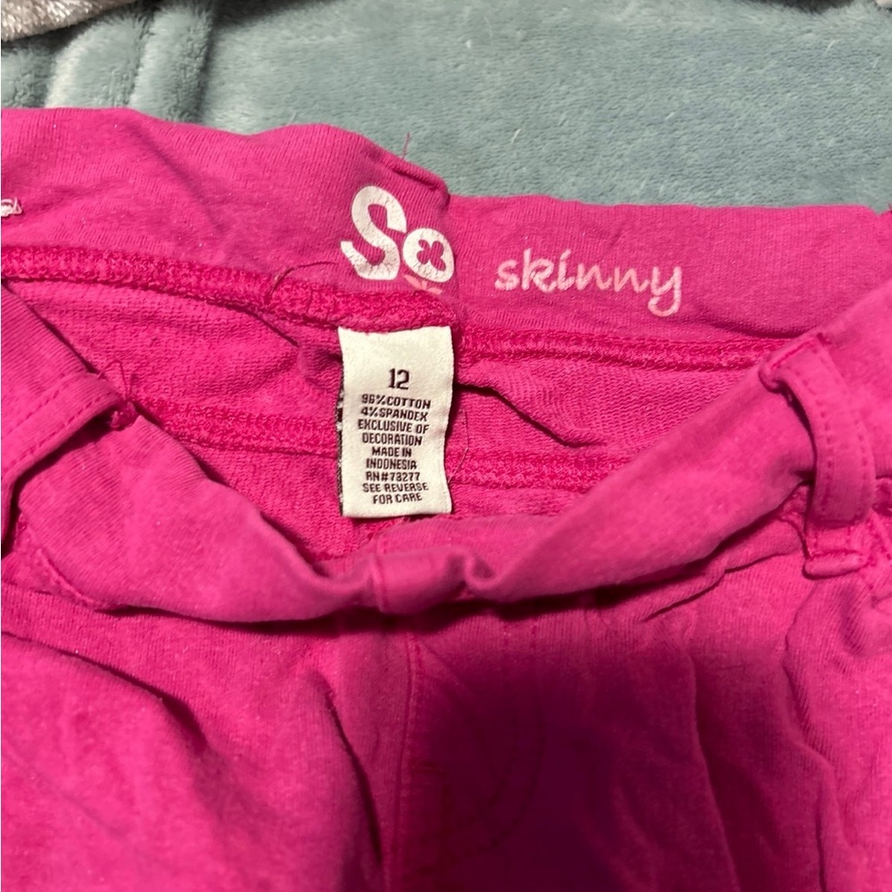 little girls pants size pink size 12